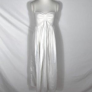 Jean Paul Gaultier Soleil White Maxi Dress Sleeveless Bodice Beach Wedding